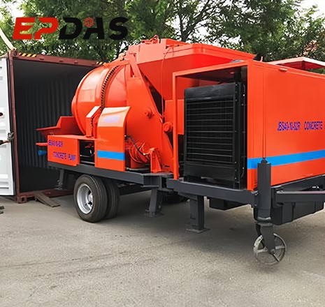 Concrete mixer with pump delivery Concrete mixer with pump delivery